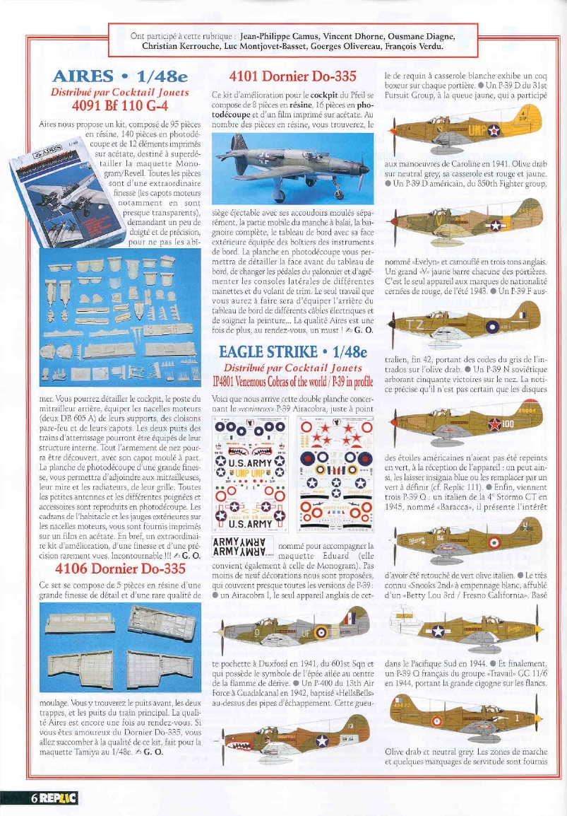 Replic 118 - JINI Gekko, B-26 G Marauder, Spitfire Mk VIII & IX, Vautour 11 N